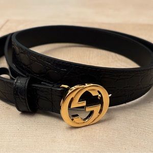 Gucci Belt - Black Leather - Never Worn